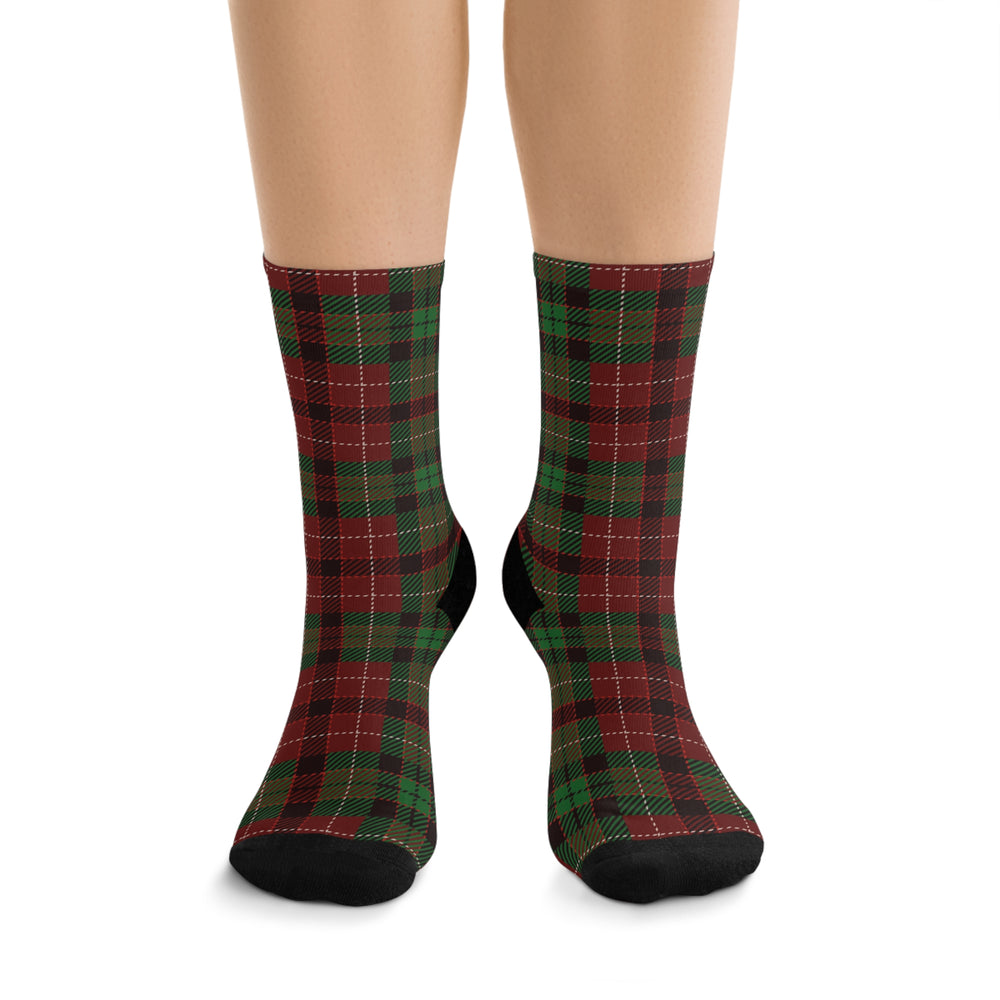 Classic Red and Green Plaid Eco-Friendly Socks