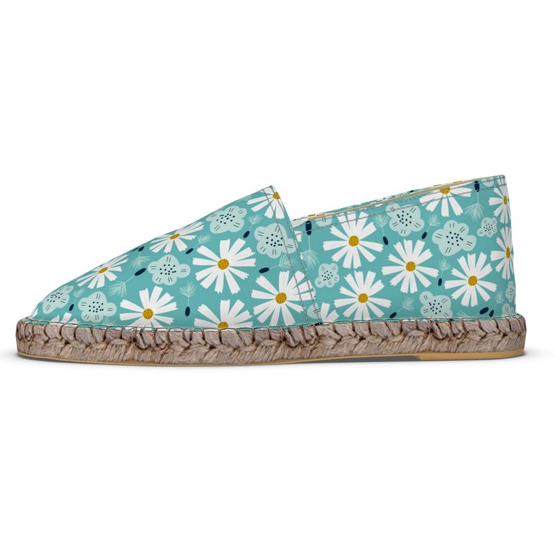 Scandi Daisy Espadrilles - Handmade Summer Footwear with Durable Anti-Fray Soles