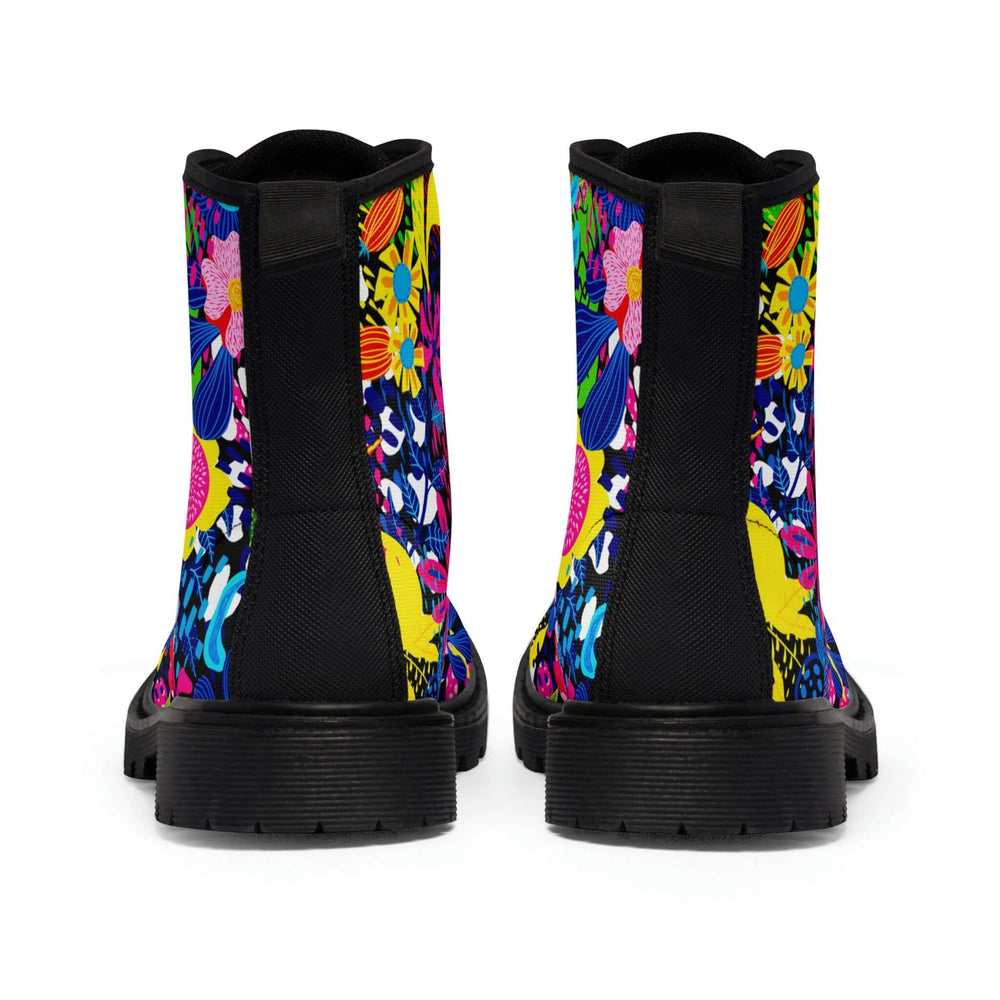 Floral Chaos Canvas Boots