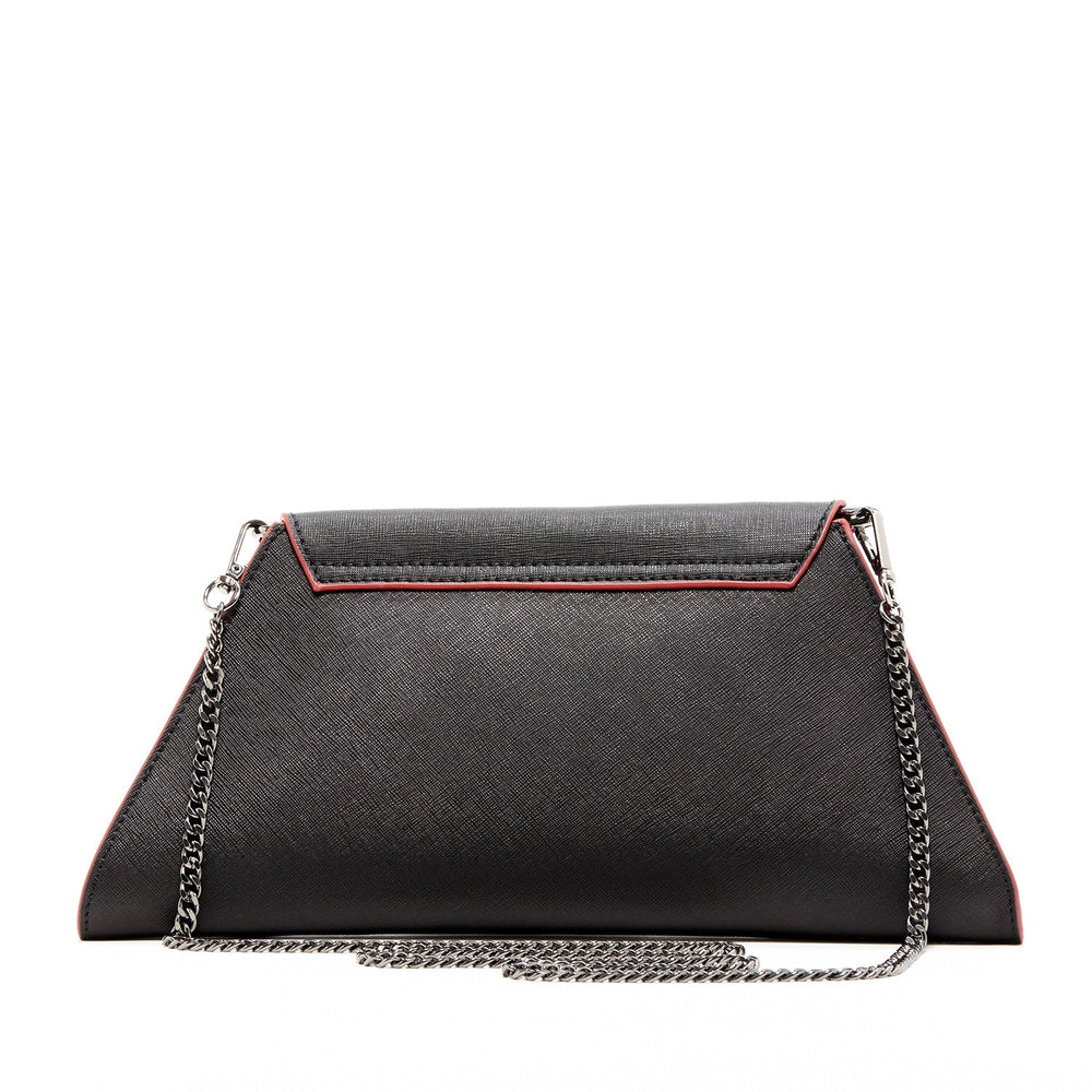 Angelica Black Leather Clutch Bag: Chic Night-to-Day Accessory