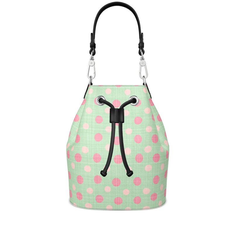 Spring Bloom Dots Bucket Bag