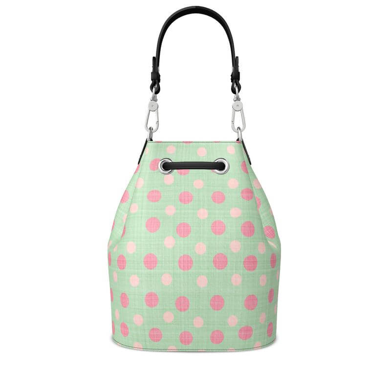 Spring Bloom Dots Bucket Bag