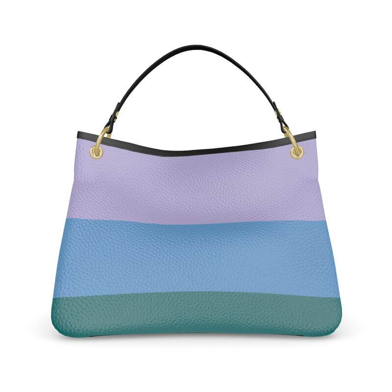Digital Lavender Color Block "Talbot" Slouch Bag