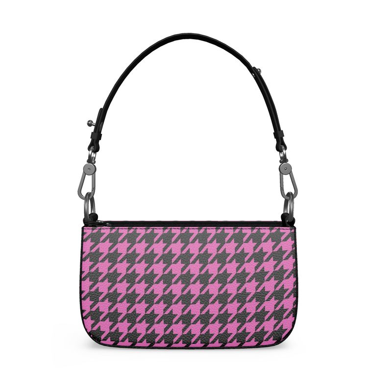Pink Pink Houndstooth 'Onslow' Box Bag - Chic Leather Handbag