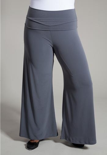 Essential Gray Palazzo Pants - Stylish & Comfortable Ultra-Wide Leg Trousers
