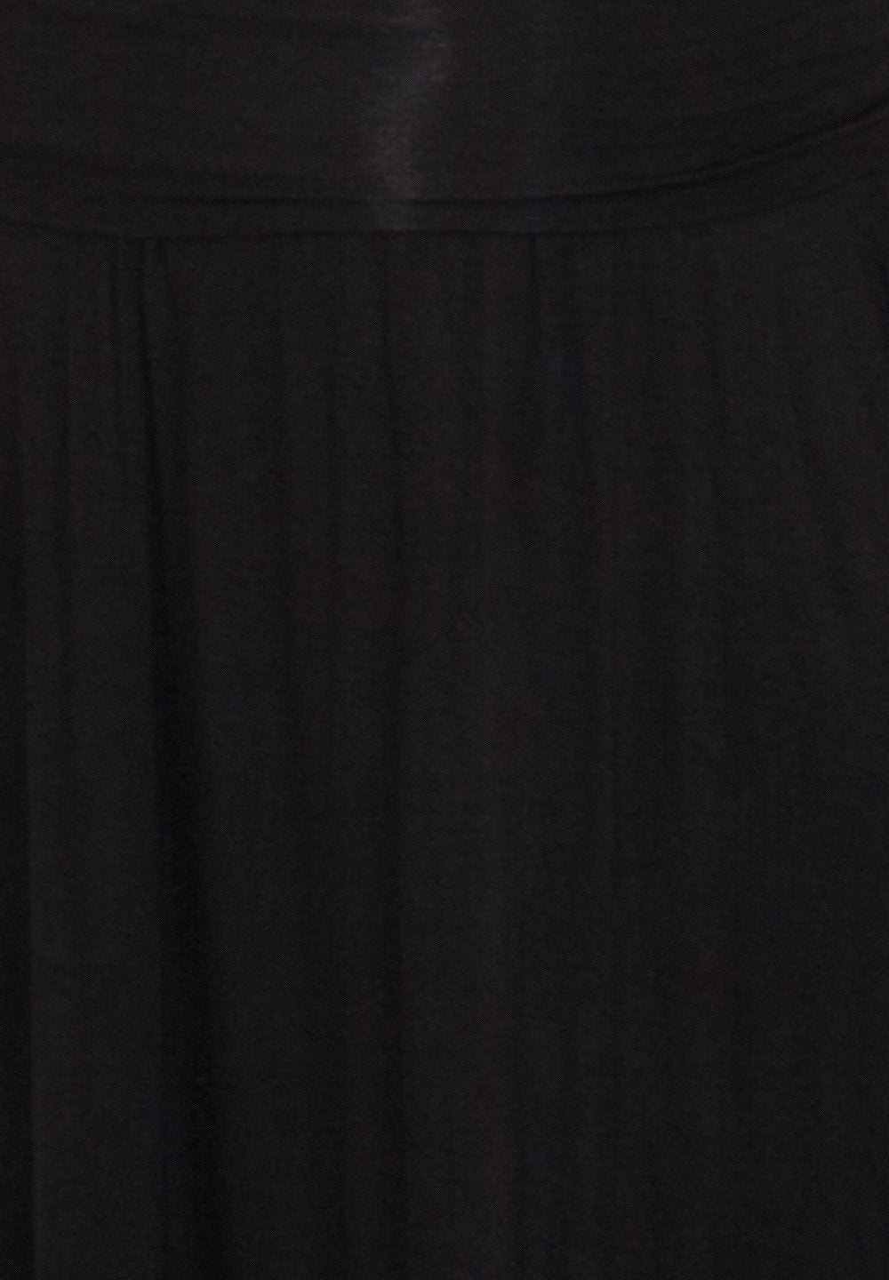 Boho-Chic California Black Maxi Skirt with Fold-Over Waistband