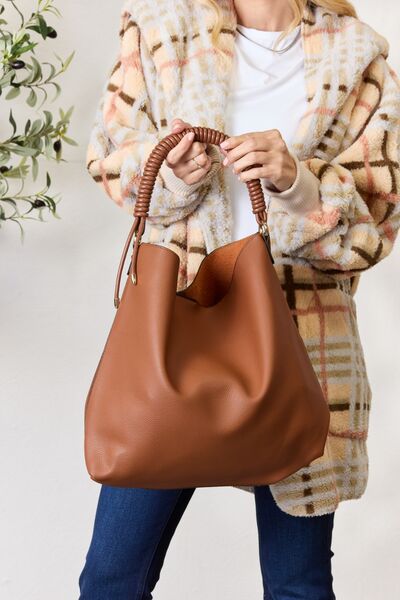 SHOMICO Versatile Vegan Leather Large Handbag with Organizational Pouch