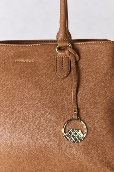 David Jones Structured Faux Leather Handbag - Elegant and Timeless Accessory for Every Occasion