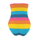 Summer Rainbow Strapless Swimsuit