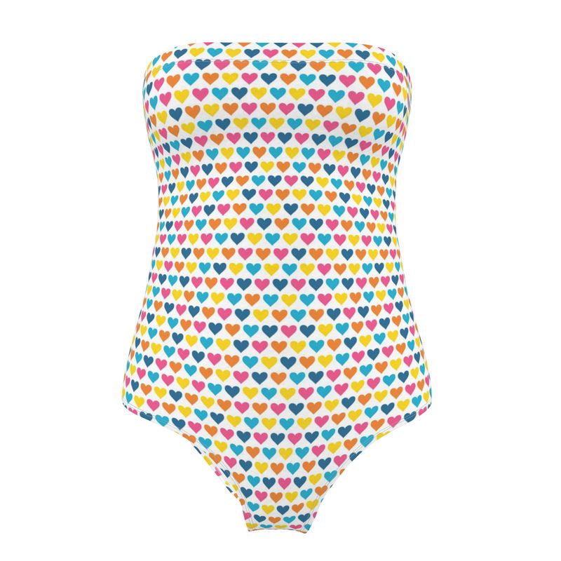 Summer Hearts Strapless Swimsuit