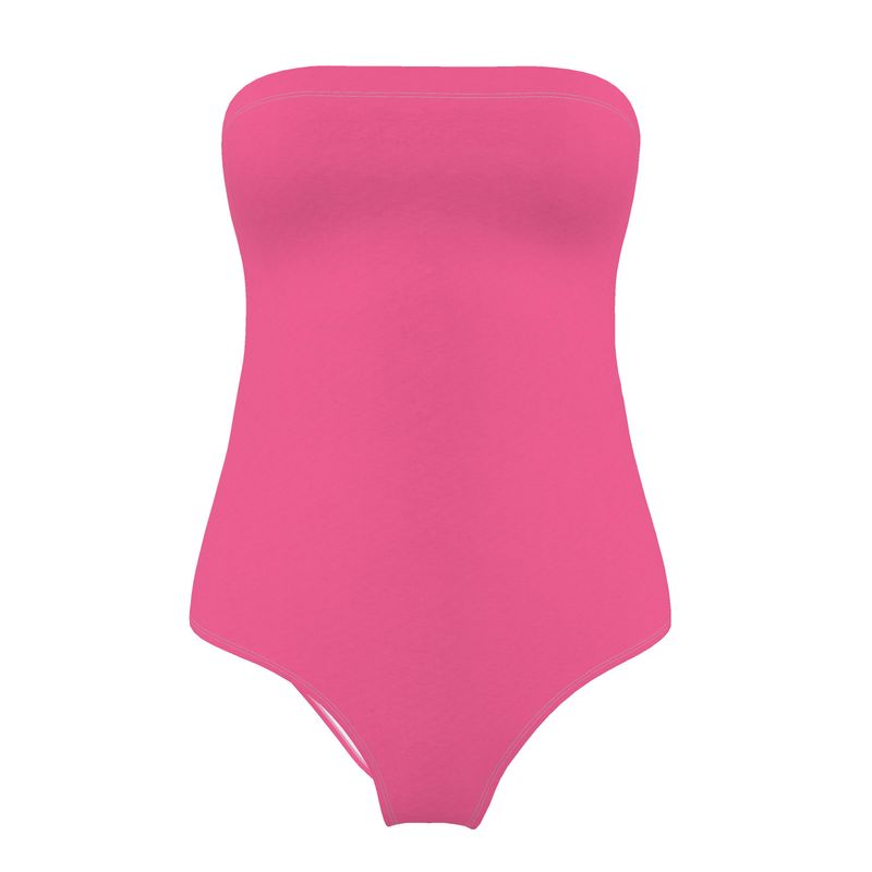 Summer Pink Strapless Swimsuit