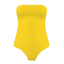 Summer Yellow Strapless Swimsuit