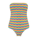 Summer Rainbow Strapless Swimsuit