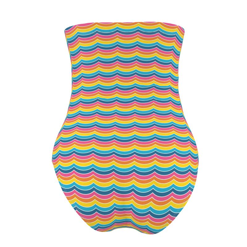 Summer Rainbow Strapless Swimsuit