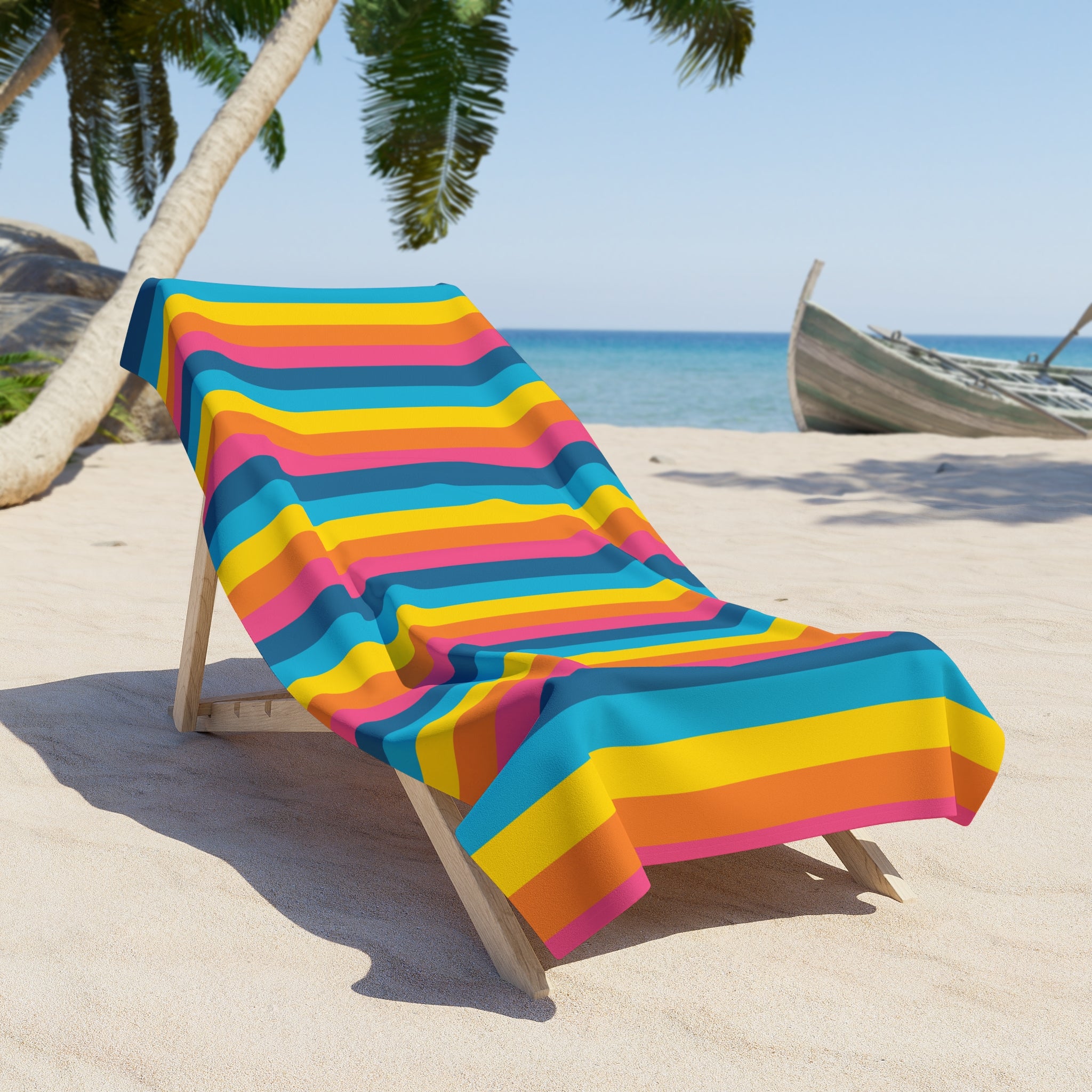 Summer Rainbow Beach Towel