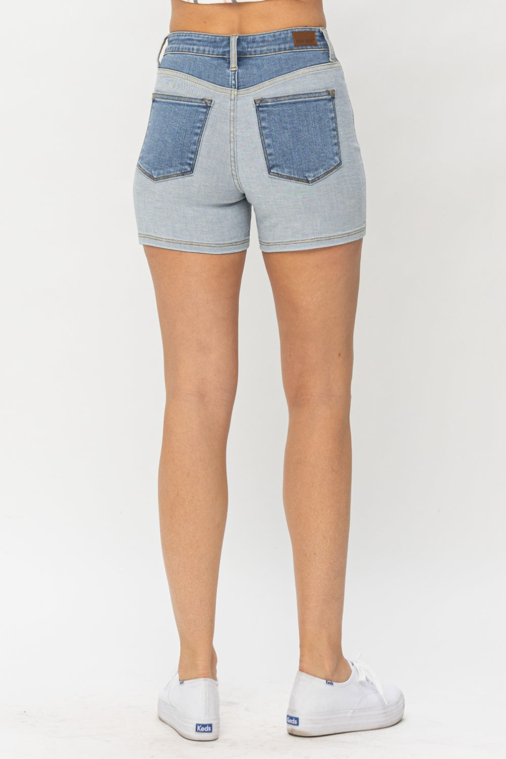 Judy Blue Full Size Color Block Denim ShortsJudy Blue Full Size Color Block Denim Shorts - Trendy & Casual Summer Wear