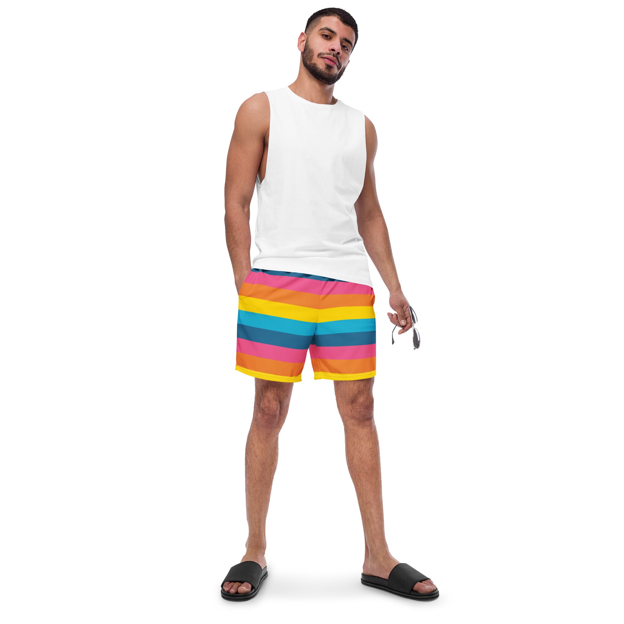 Summer Rainbow Recycled Swim Trunks