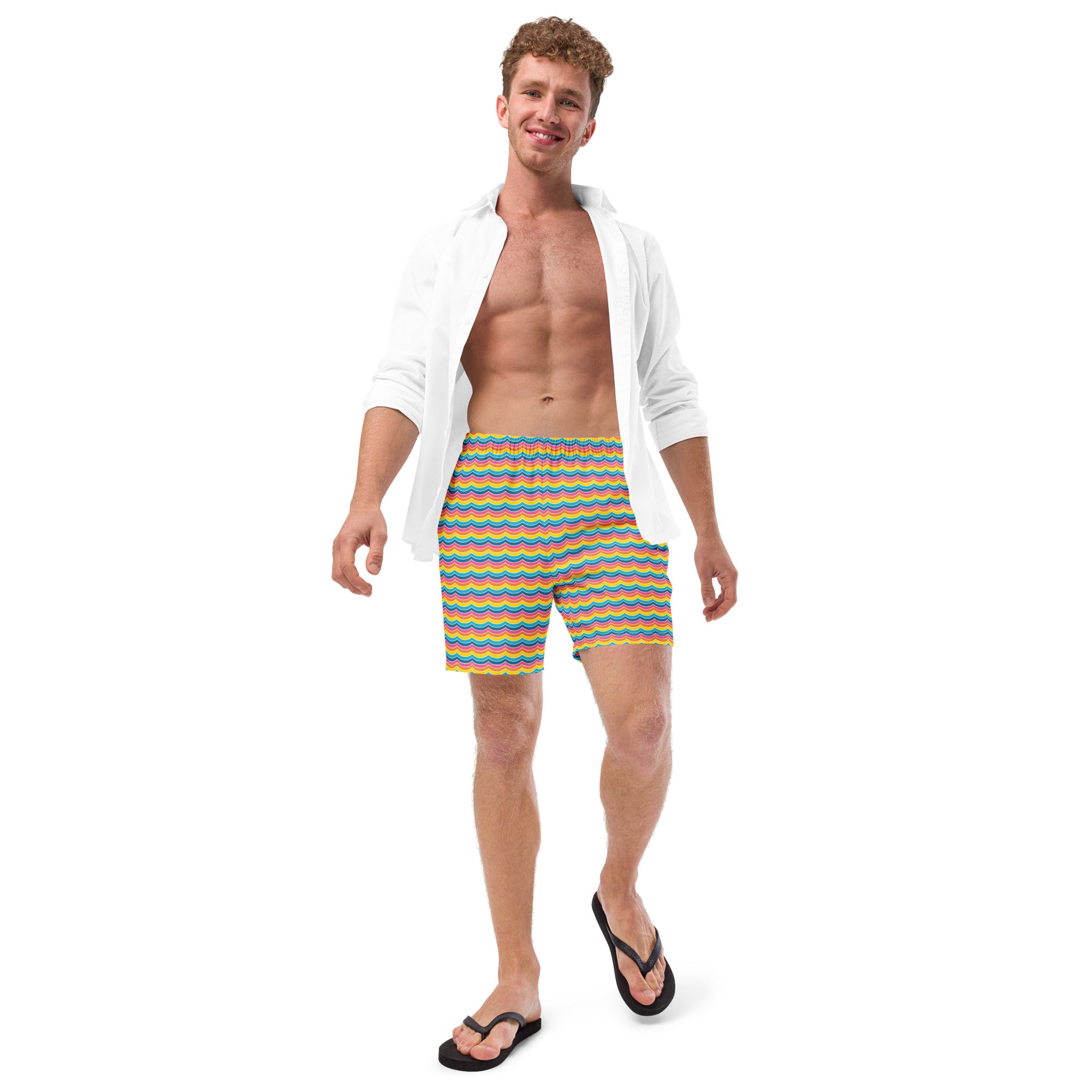 Summer Rainbow Recycled Swim Trunks