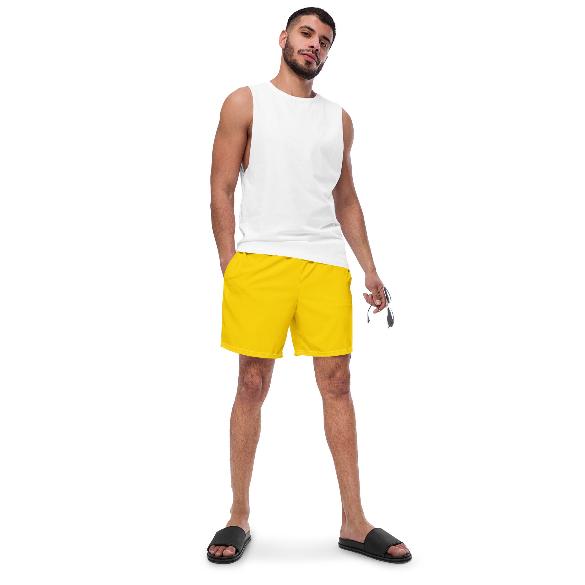 Summer Yellow Recycled Swim Trunks