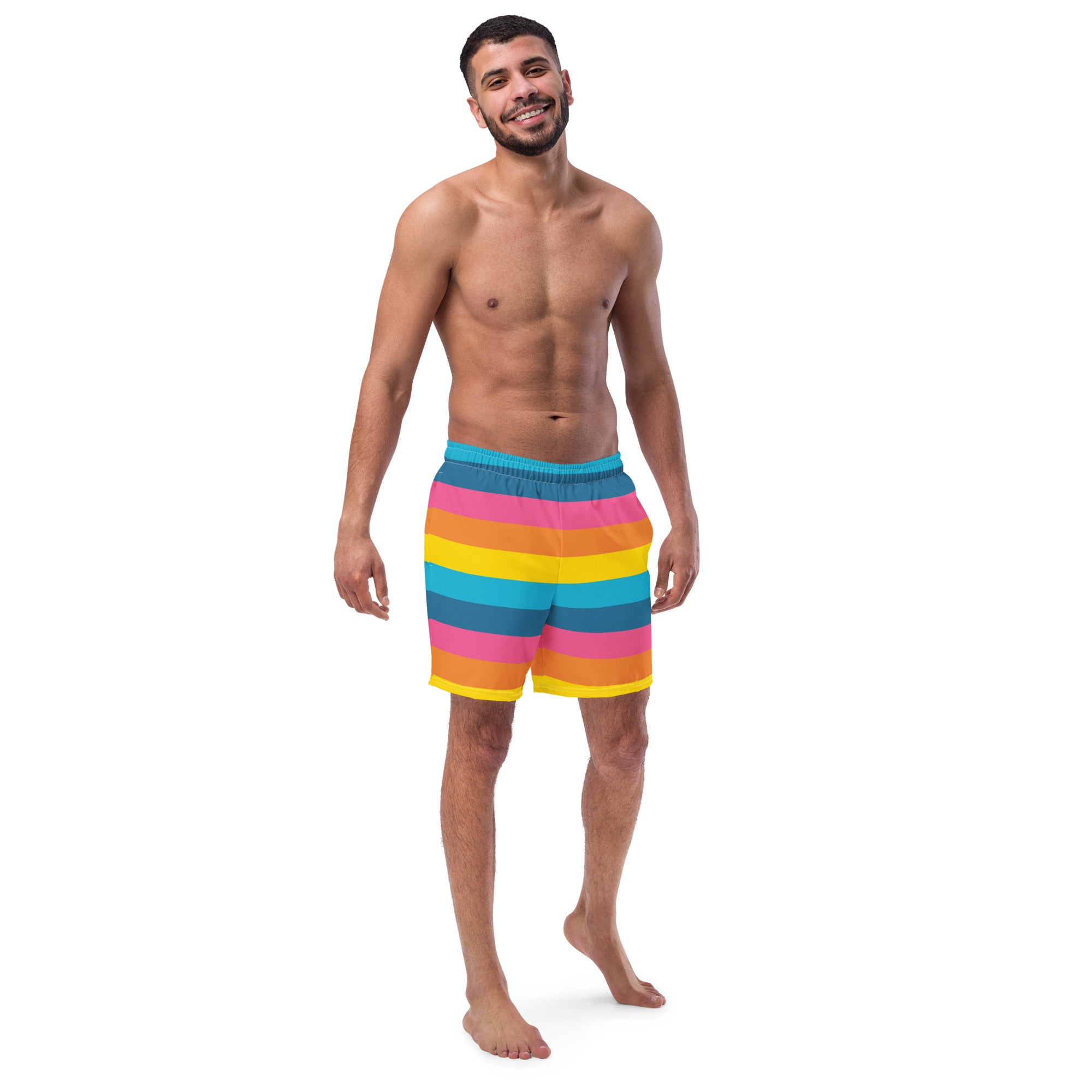 Summer Rainbow Recycled Swim Trunks