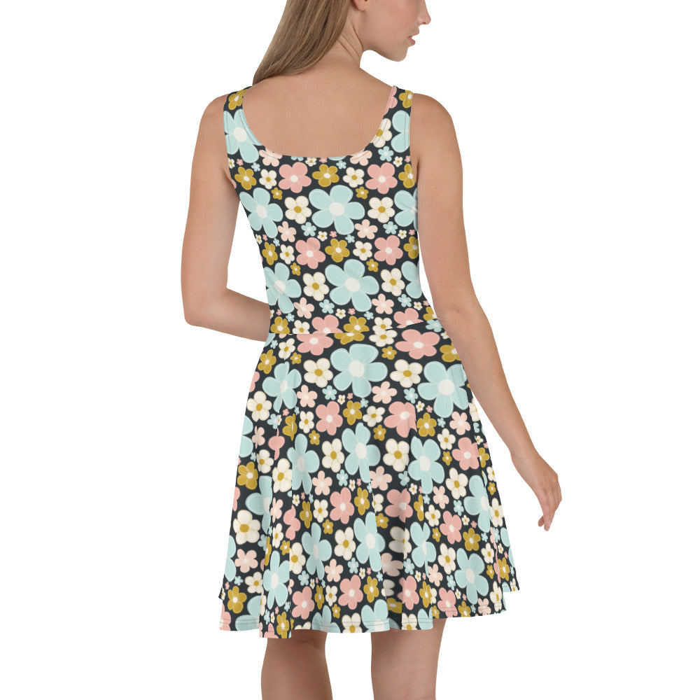 Spring Floral Skater Dress