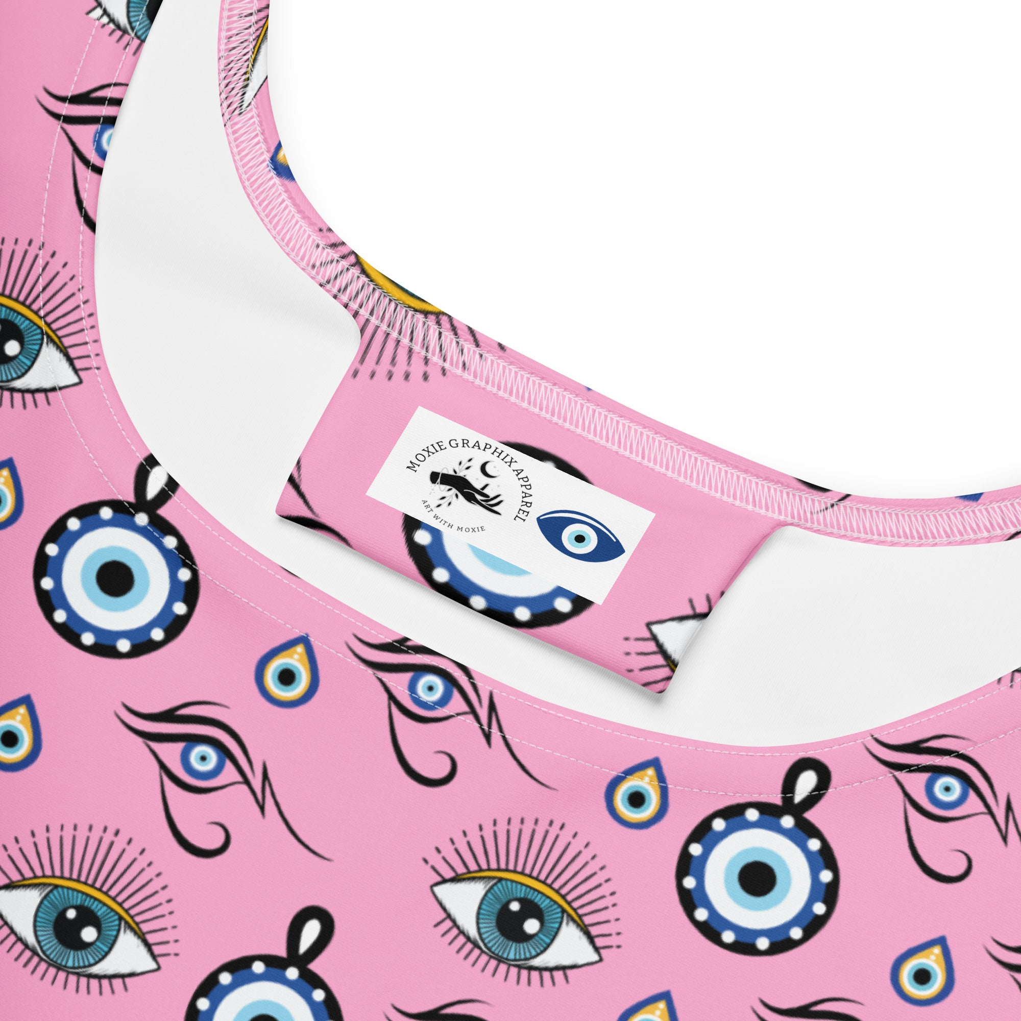 Pink Evil Eye Skater Dress