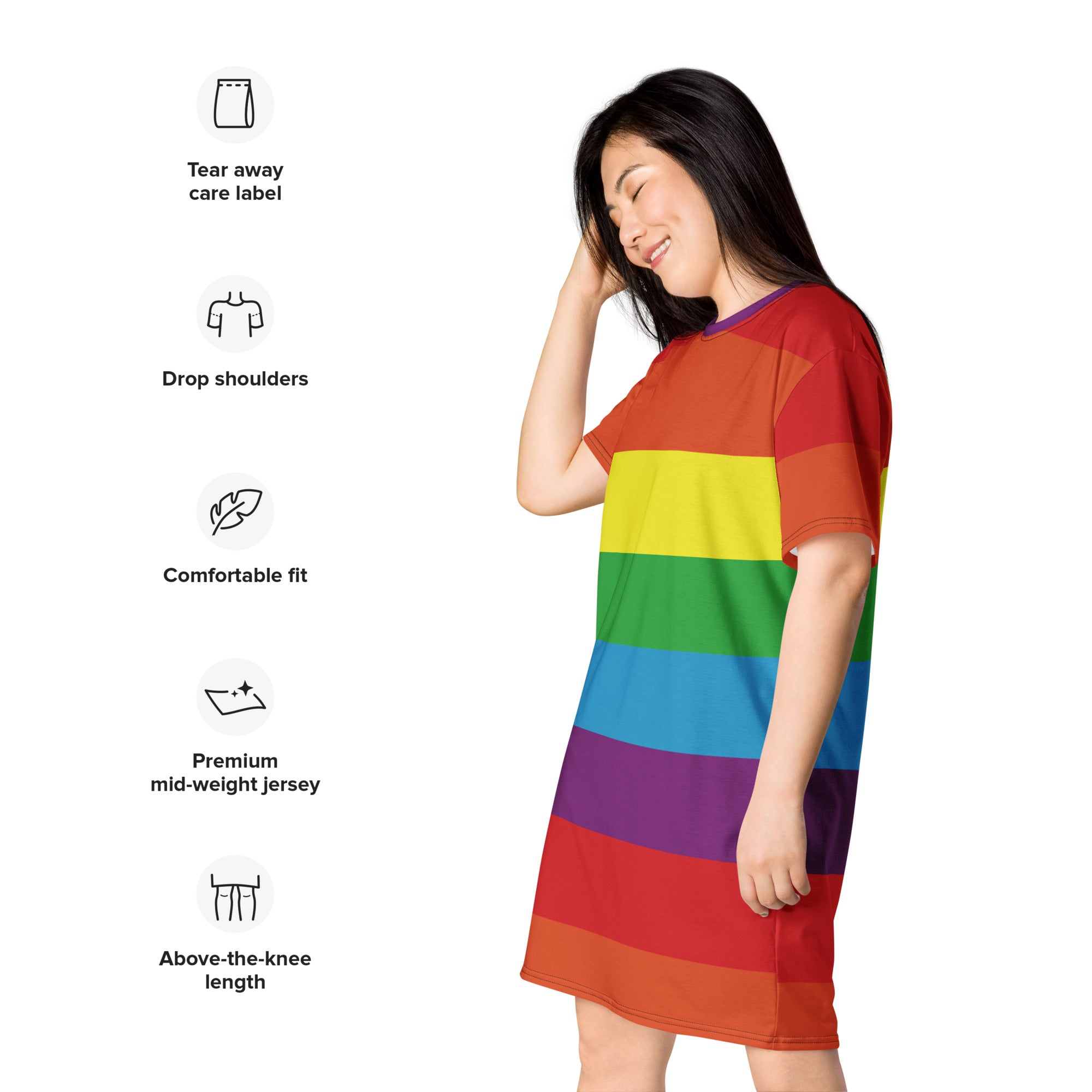 Rainbow Pride T-shirt Dress