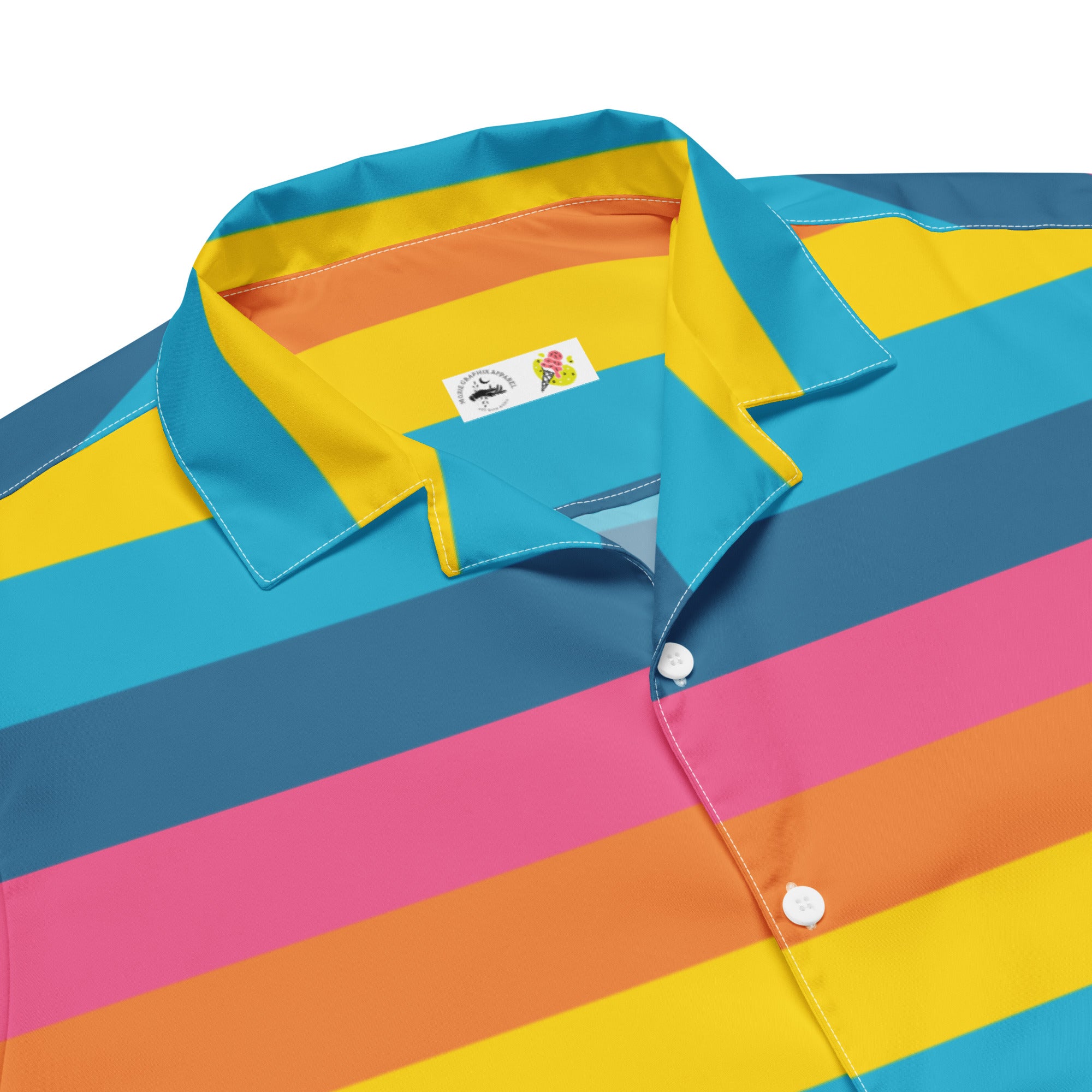 Summer Rainbow Unisex Button Shirt