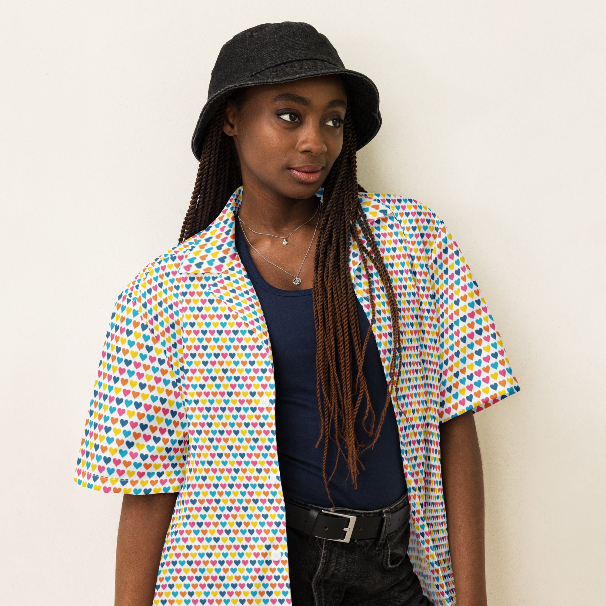 Summer Rainbow Unisex Button Shirt