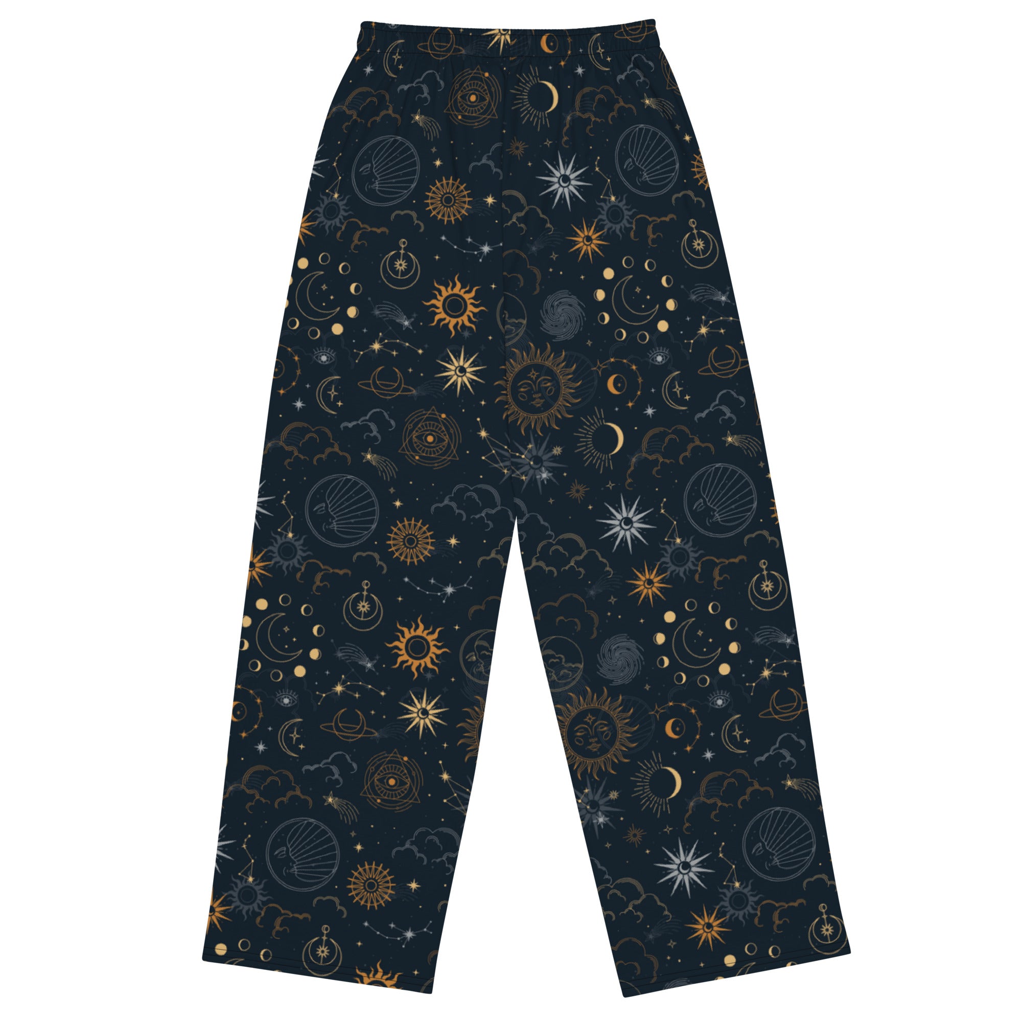 Celestial Print Unisex Wide-Leg Pants