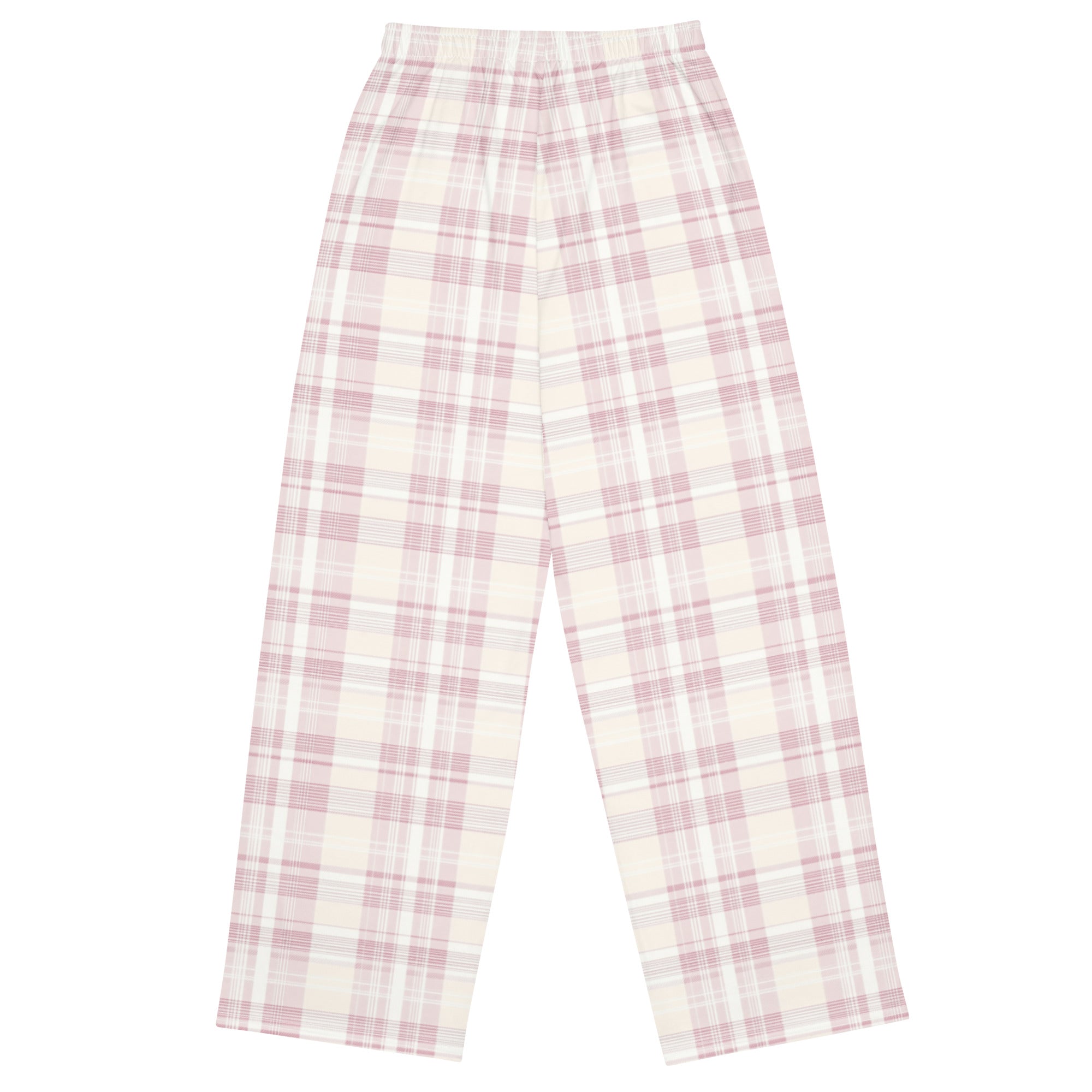 Spring Plaid Unisex Wide-leg Pants