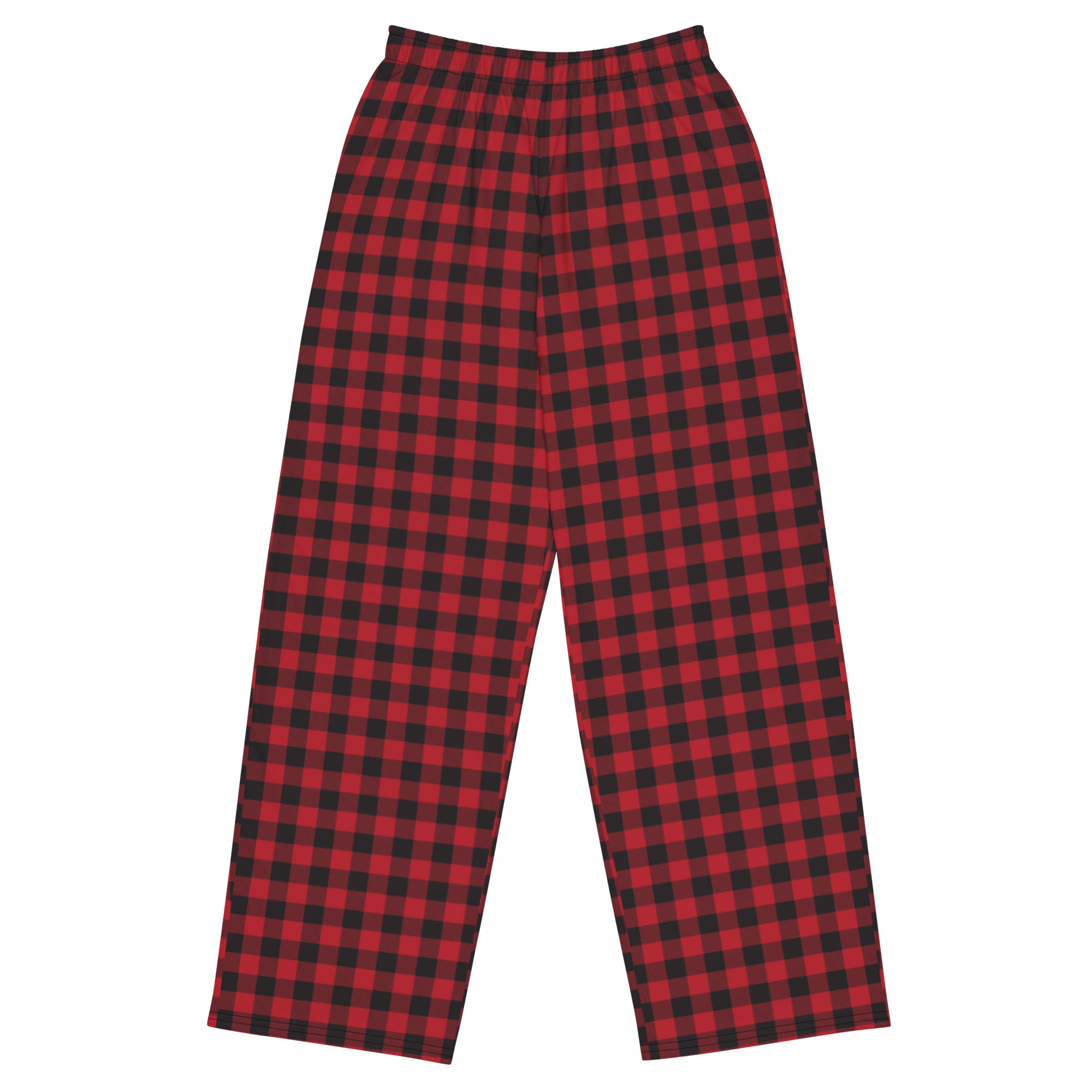 Red Buffalo Plaid Unisex Wide-leg Pants