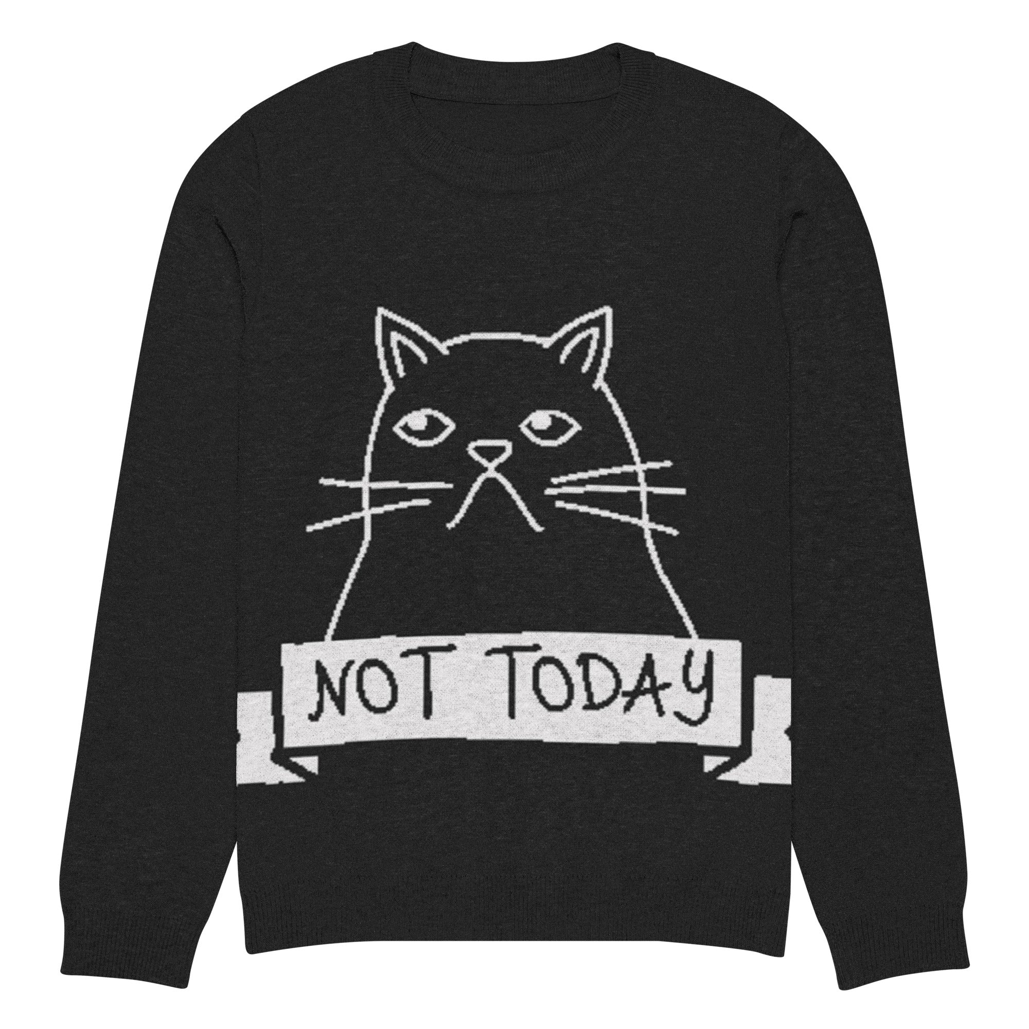 Not Today Knitted Crew Neck Sweater