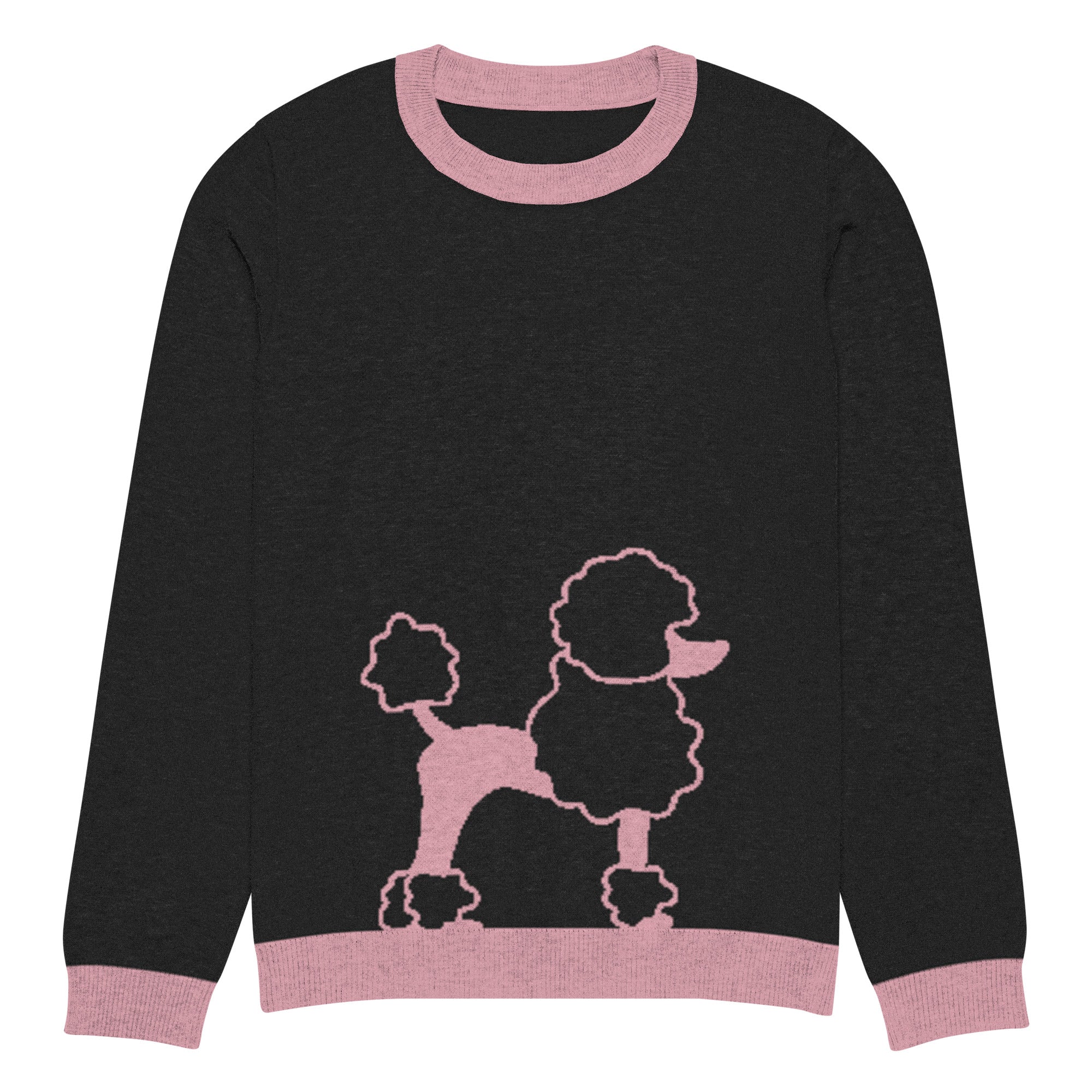 Pink Poodle Knitted Crew Neck Sweater