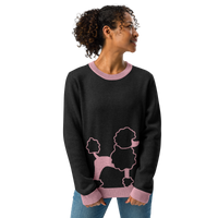 Pink Poodle Knitted Crew Neck Sweater