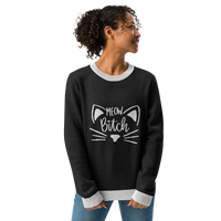 Meow B***h Knitted Crew Neck Sweater