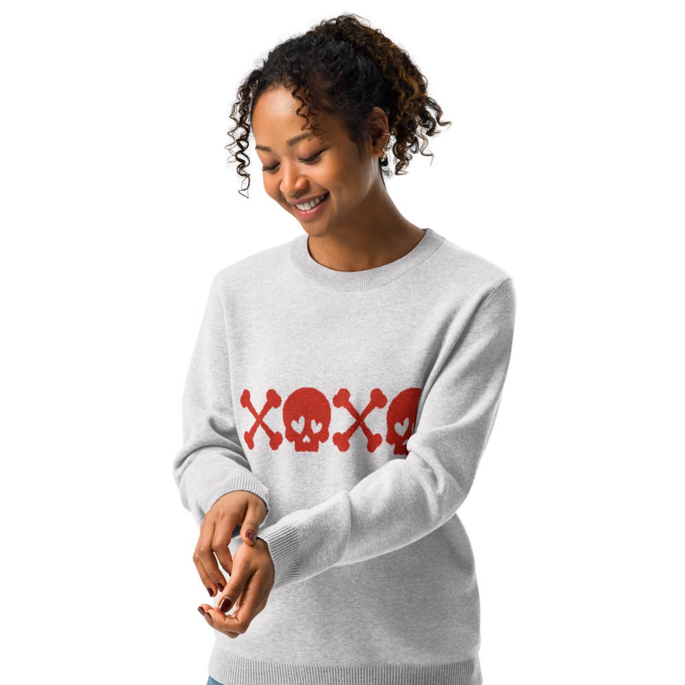 XO Skulls Knitted Crew Neck Sweater