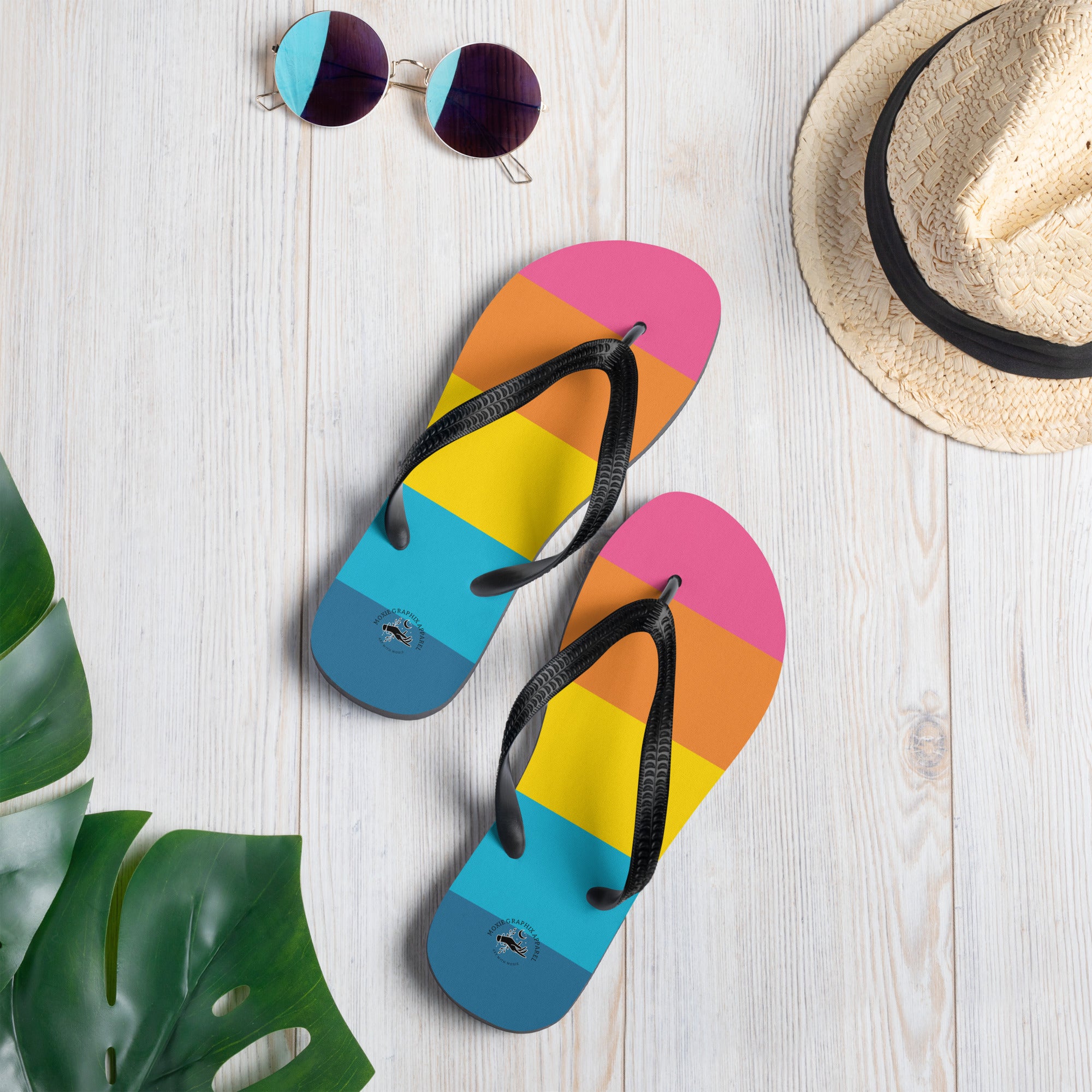 Summer Rainbow Flip-Flops