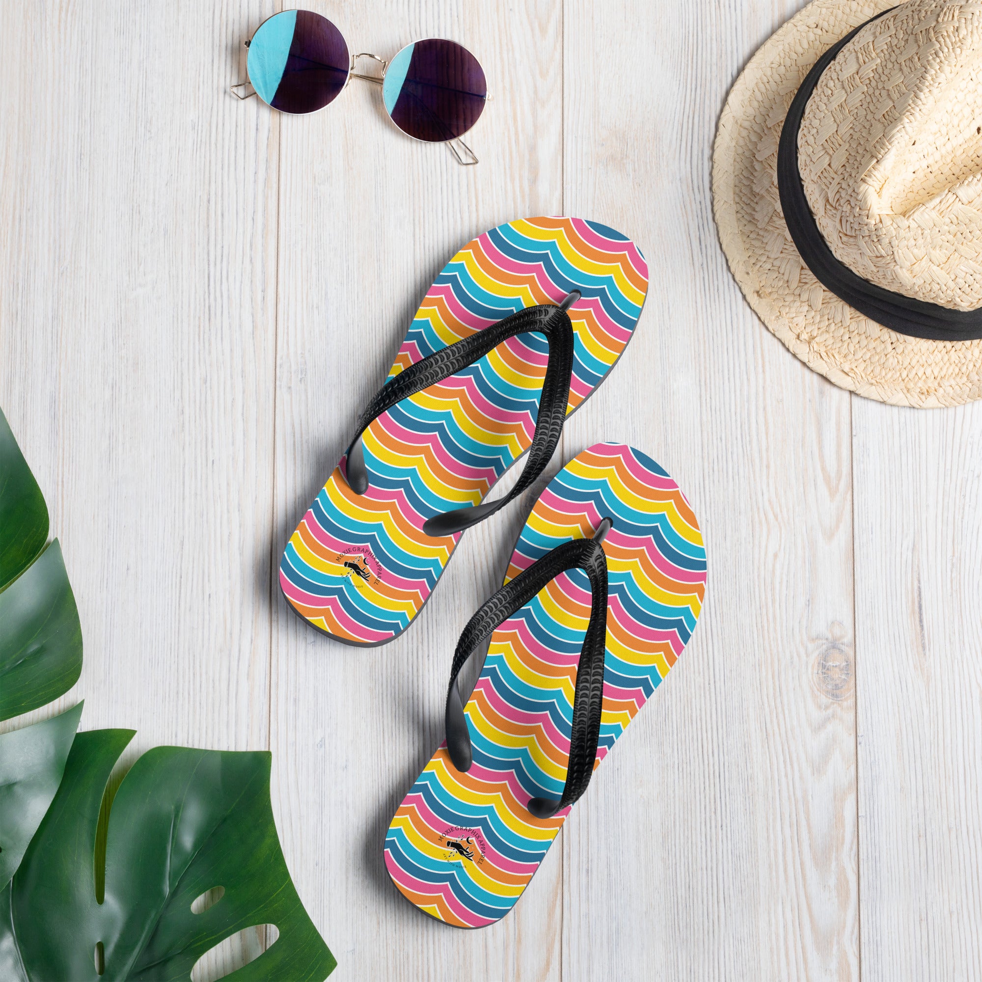 Summer Rainbow Flip-Flops