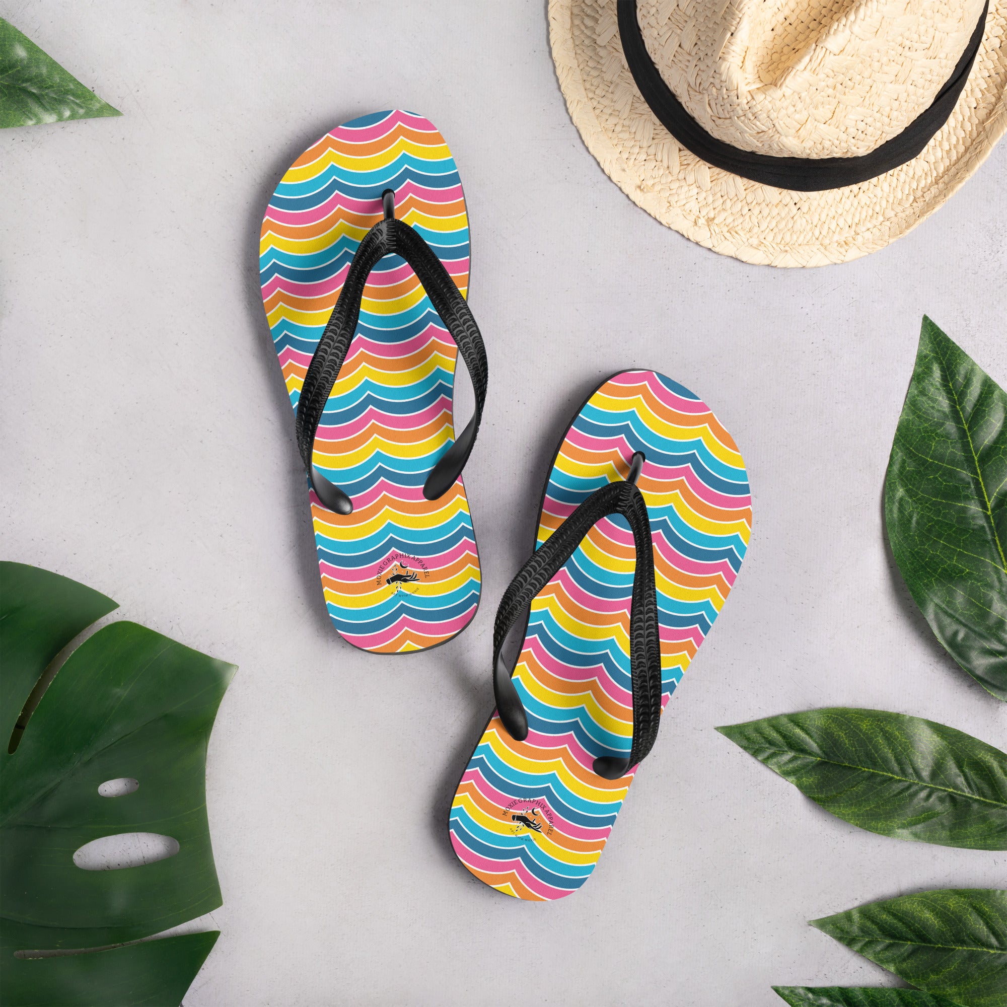 Summer Rainbow Flip-Flops