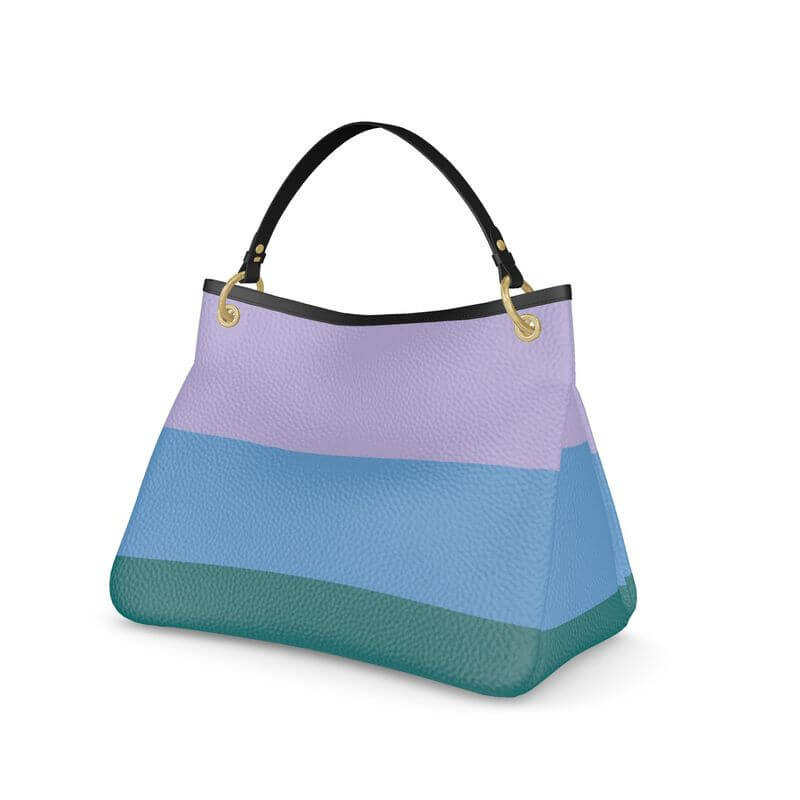 Digital Lavender Color Block "Talbot" Slouch Bag
