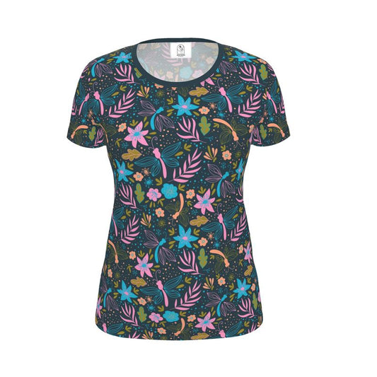 Colorful floral patterned T-shirt