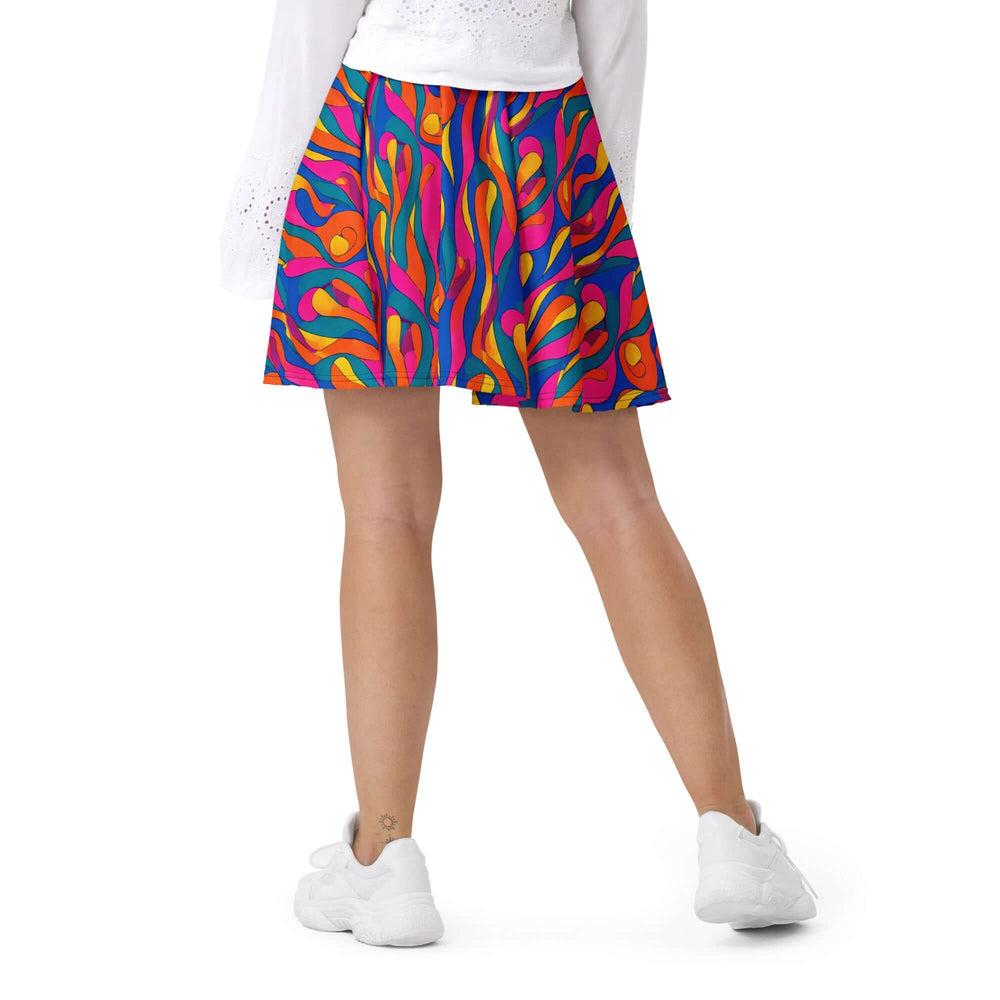 Abstract Swirls Skater Skirt