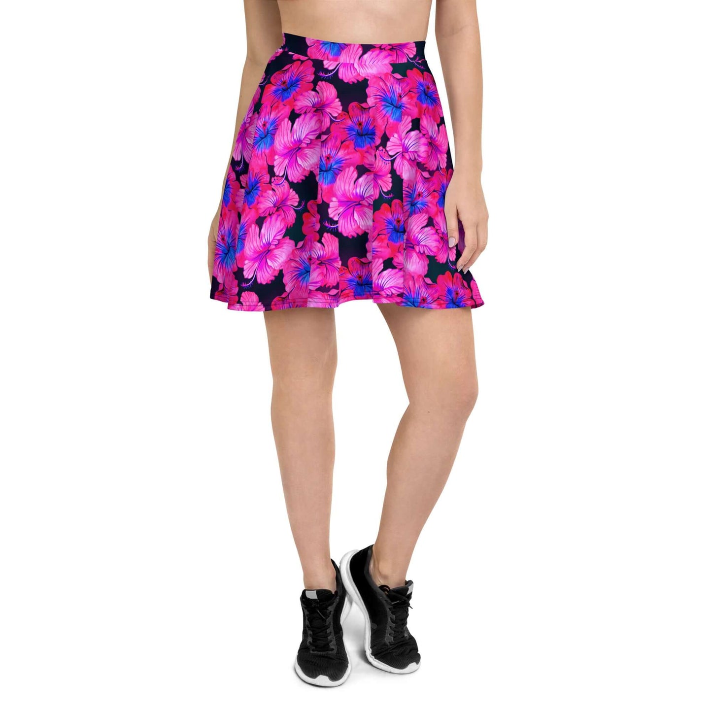 Neon Tropical Skater Skirt