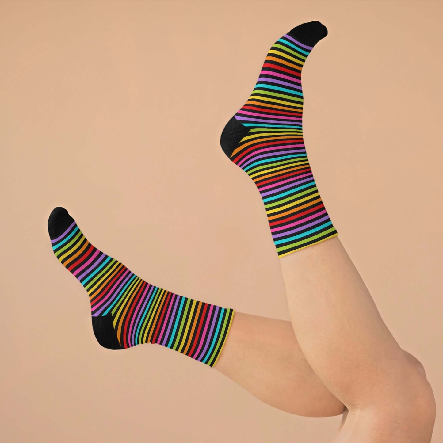 Rainbow Stripes Recycled Socks