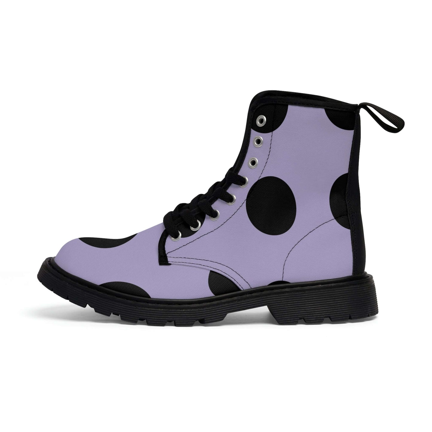 Digital Lavender Dots Canvas Boots
